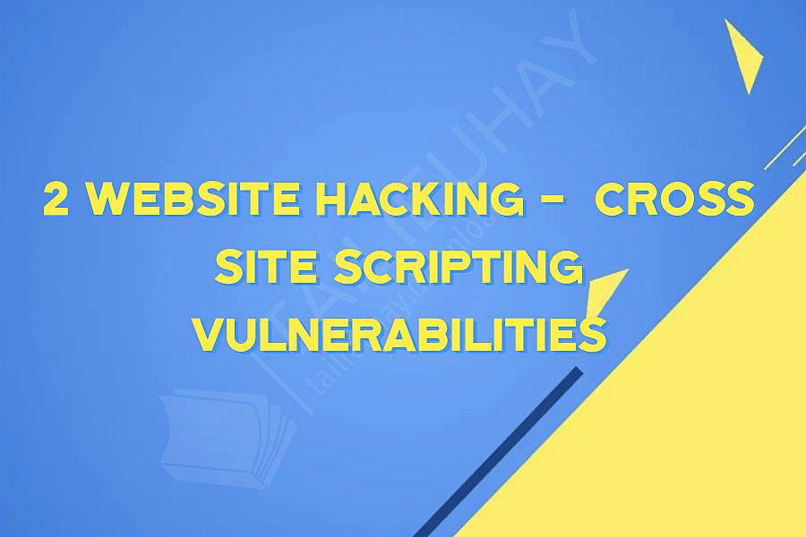 2 Website Hacking -  Cross Site Scripting Vulnerabilities