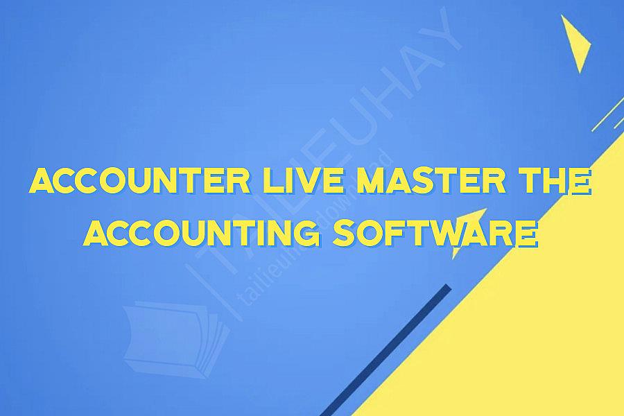 Accounter Live Master the Accounting Software