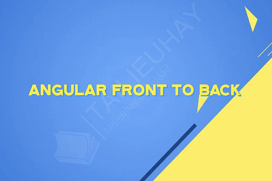 Angular Front To Back