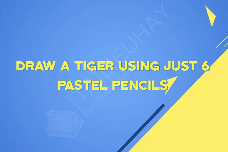 Draw a Tiger using just 6 Pastel Pencils