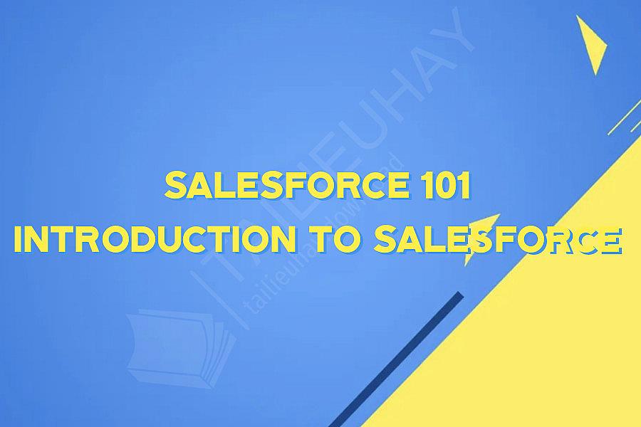 Salesforce 101 Introduction to Salesforce