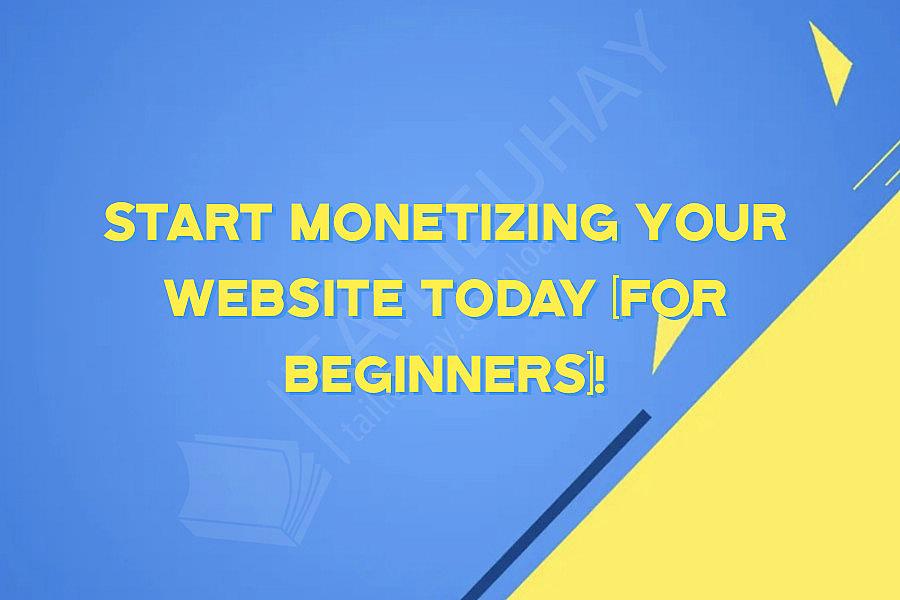 Start Monetizing Your Website Today (for Beginners)!